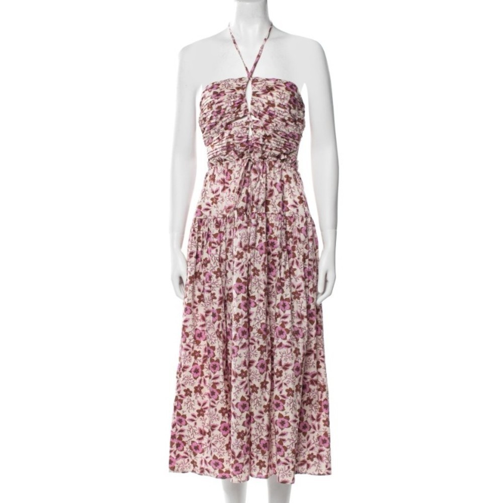 Jason Wu Halter/ Strapless Floral Cotton Midi Dress | NEW Size L $315